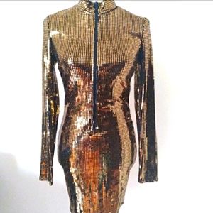 Gold Bodycon Dress